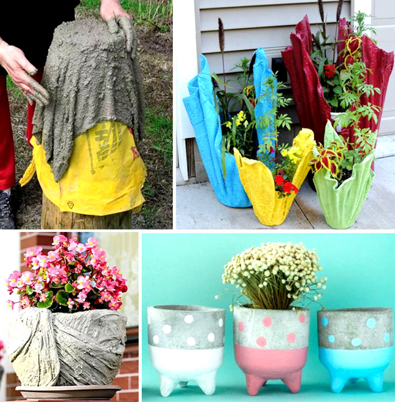 Кашпо для сада — красивая ваза для посадки растений изготавливаем своими руками (фото + видео)
